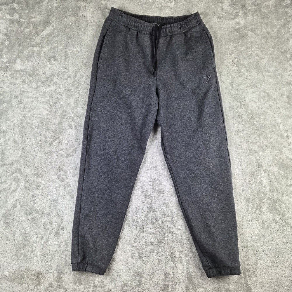 Gymshark Jogger Sweatpants Mens Small 26x26 Gray Athletic Tapered Drawstring
